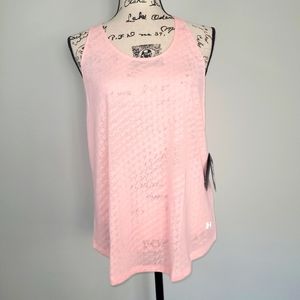 Under Armor pink fitted exercise tank in XL.